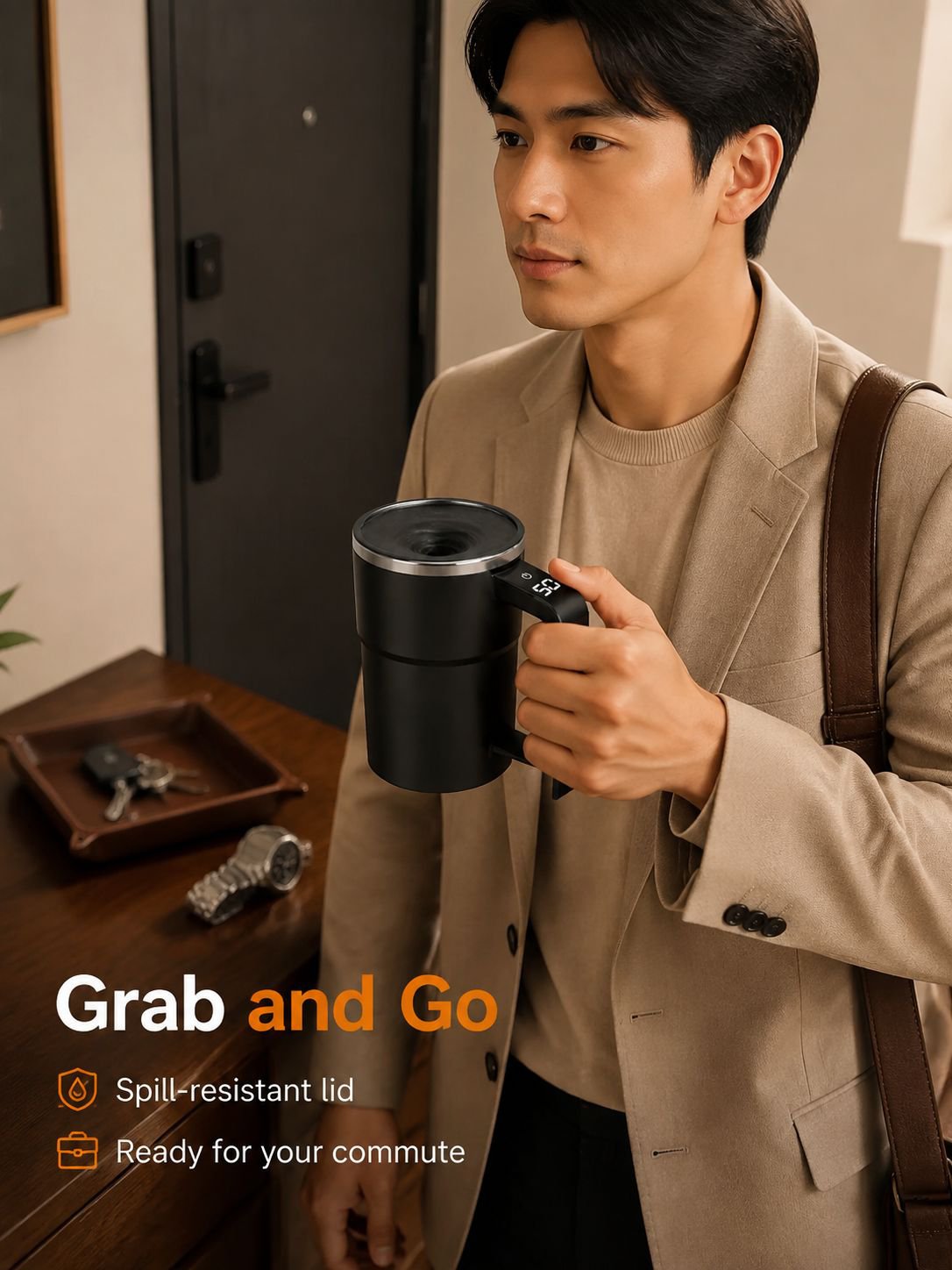 Intelligent temperature measurement magnetic automatic stirring cup