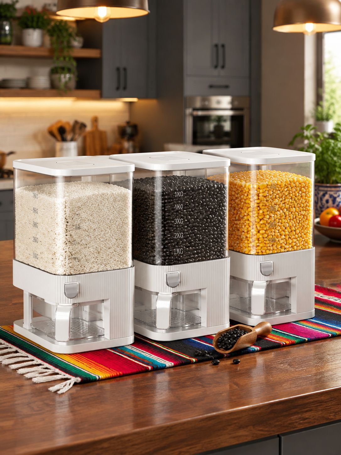 Contenedor Hermético para Arroz y Granos Grado Alimenticio