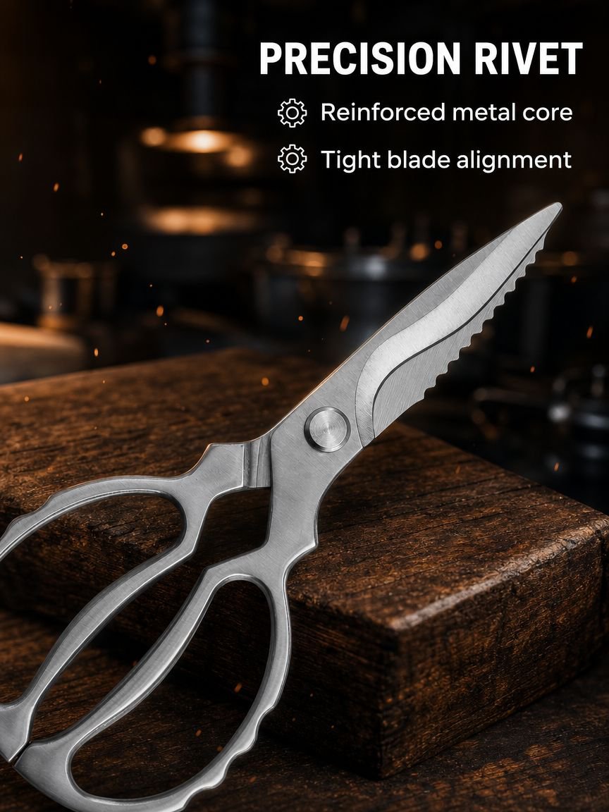 Stainless steel kitchen shears