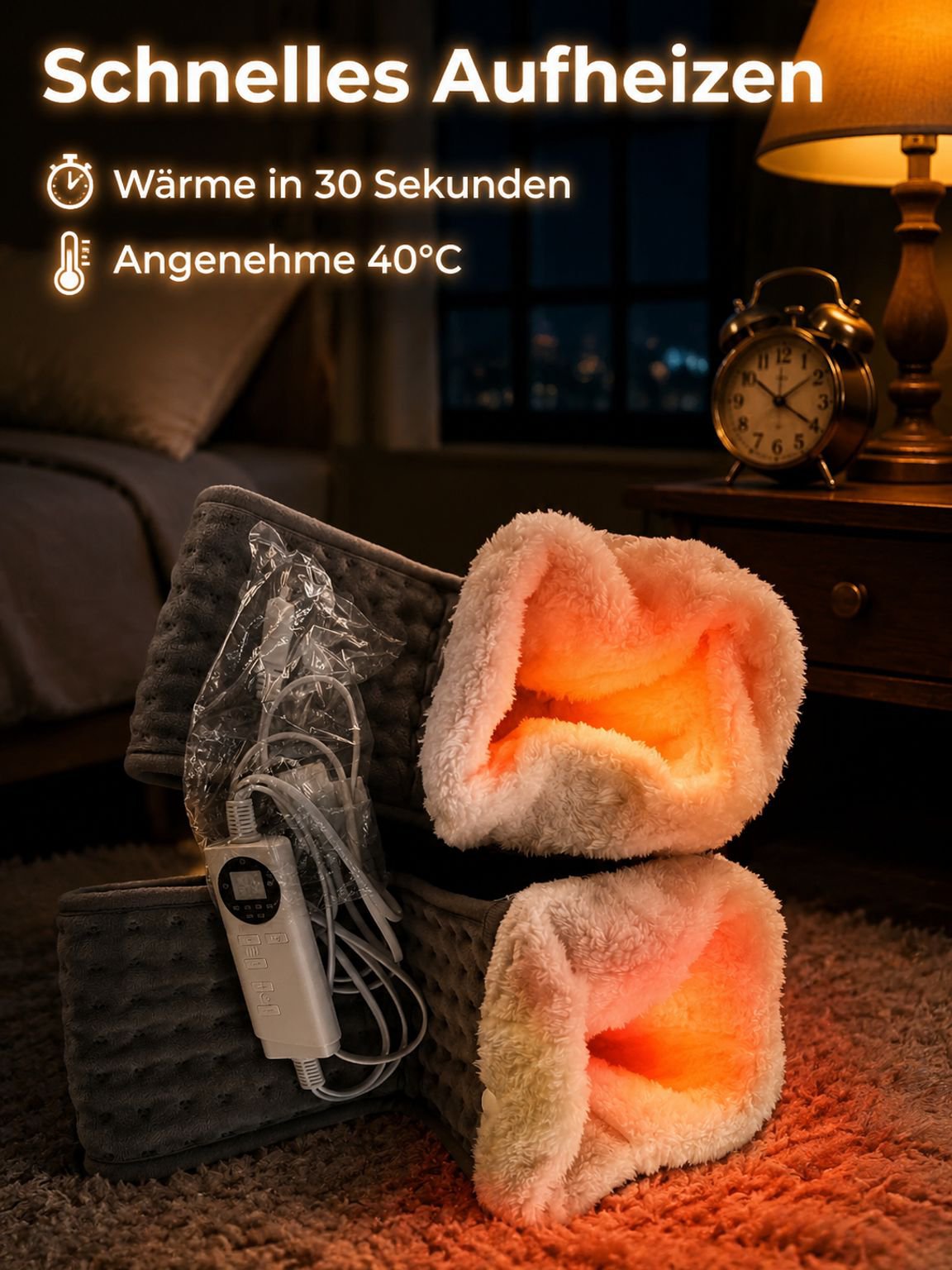 Elektrischer Fußwärmer (Split-Typ), elektrischer Schuhwärmer zum Einstecken, elektrische Decke fürs 