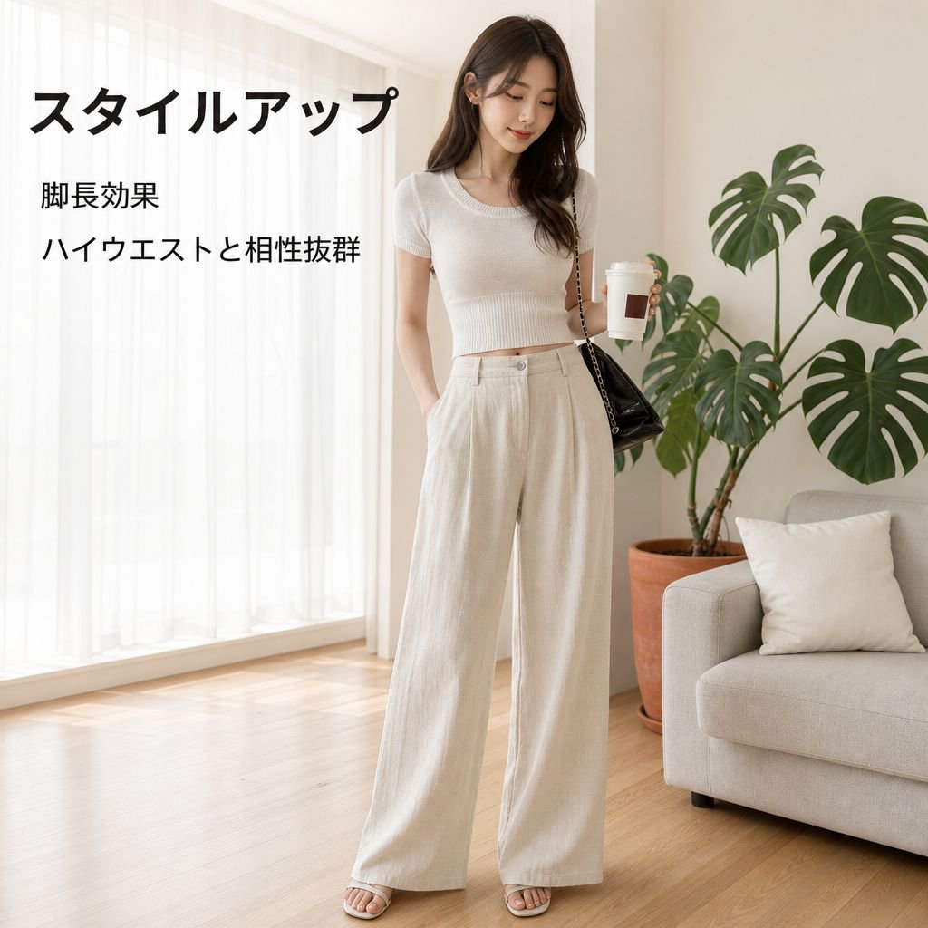 シンプルストレッチニット半袖トップス レディース
