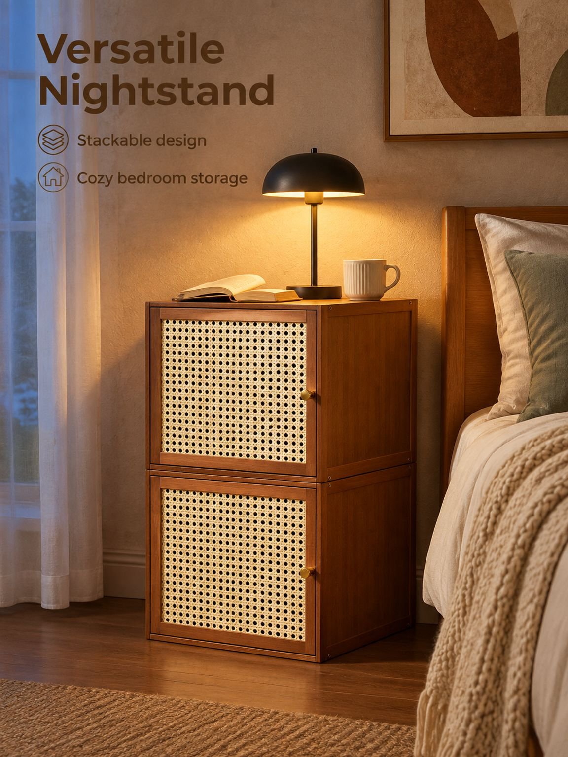 Home solid wood lattice storage cabinet