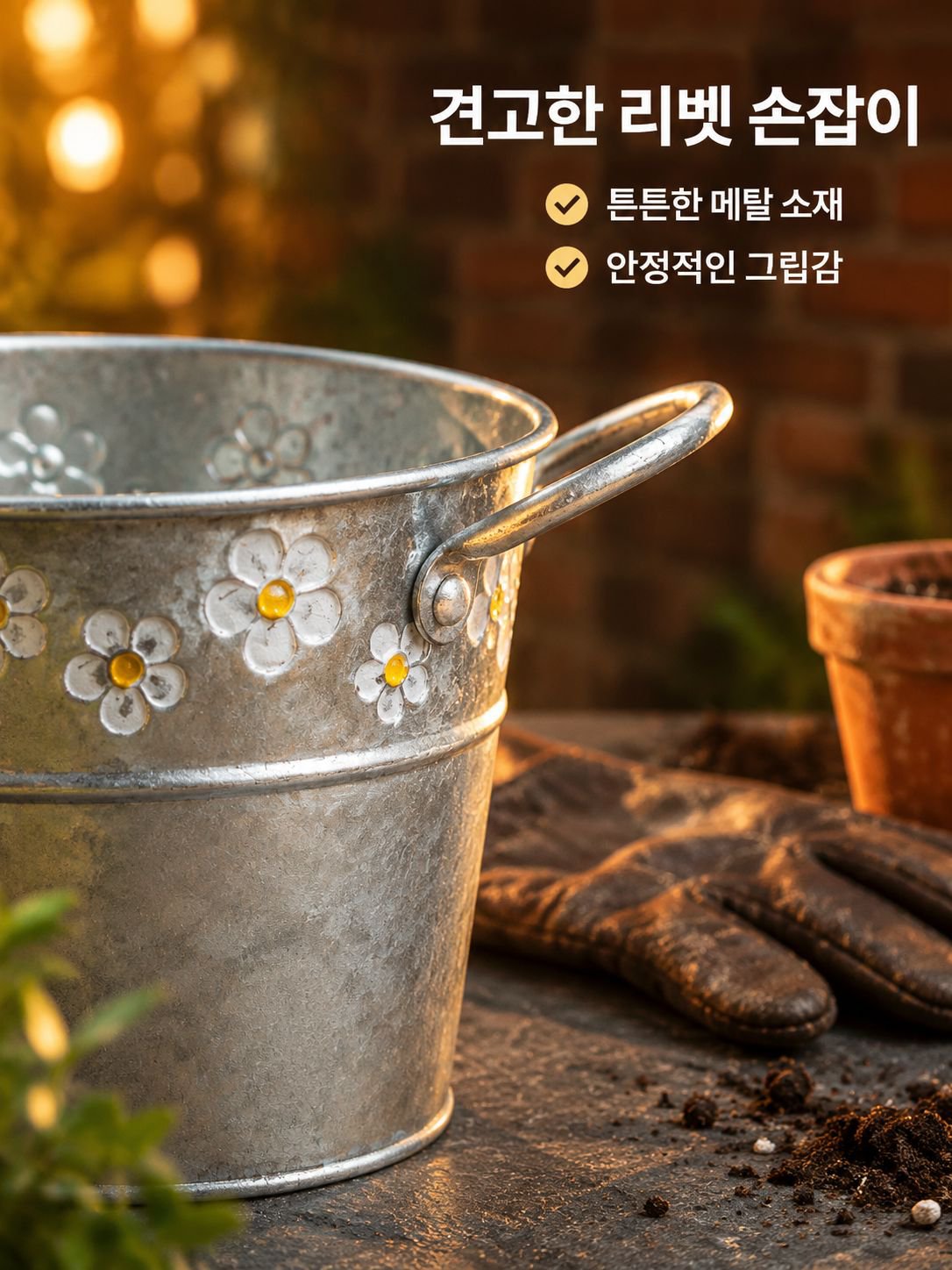 단조 철제 꽃병