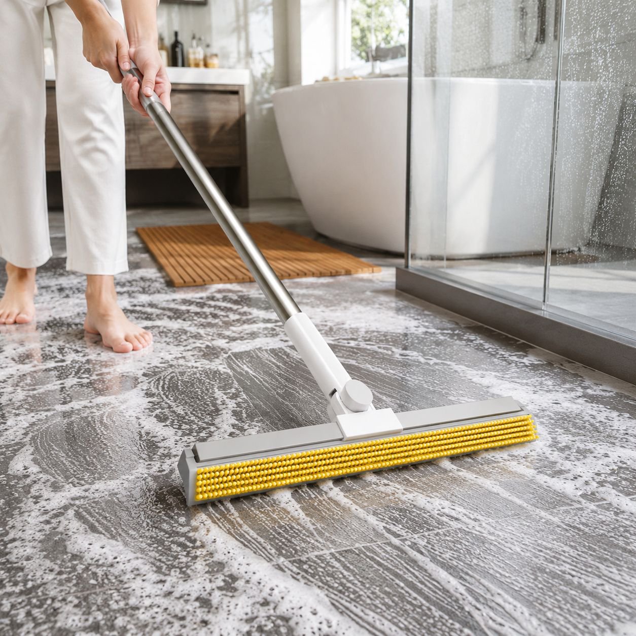 Durable rubber broom head sweeping dust