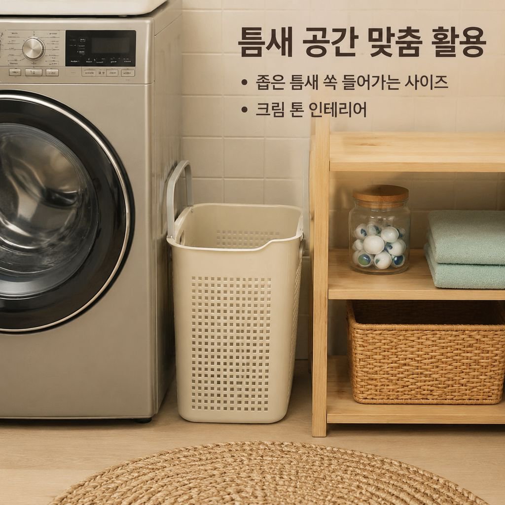 대형 플라스틱 손잡이 빨래 바구니