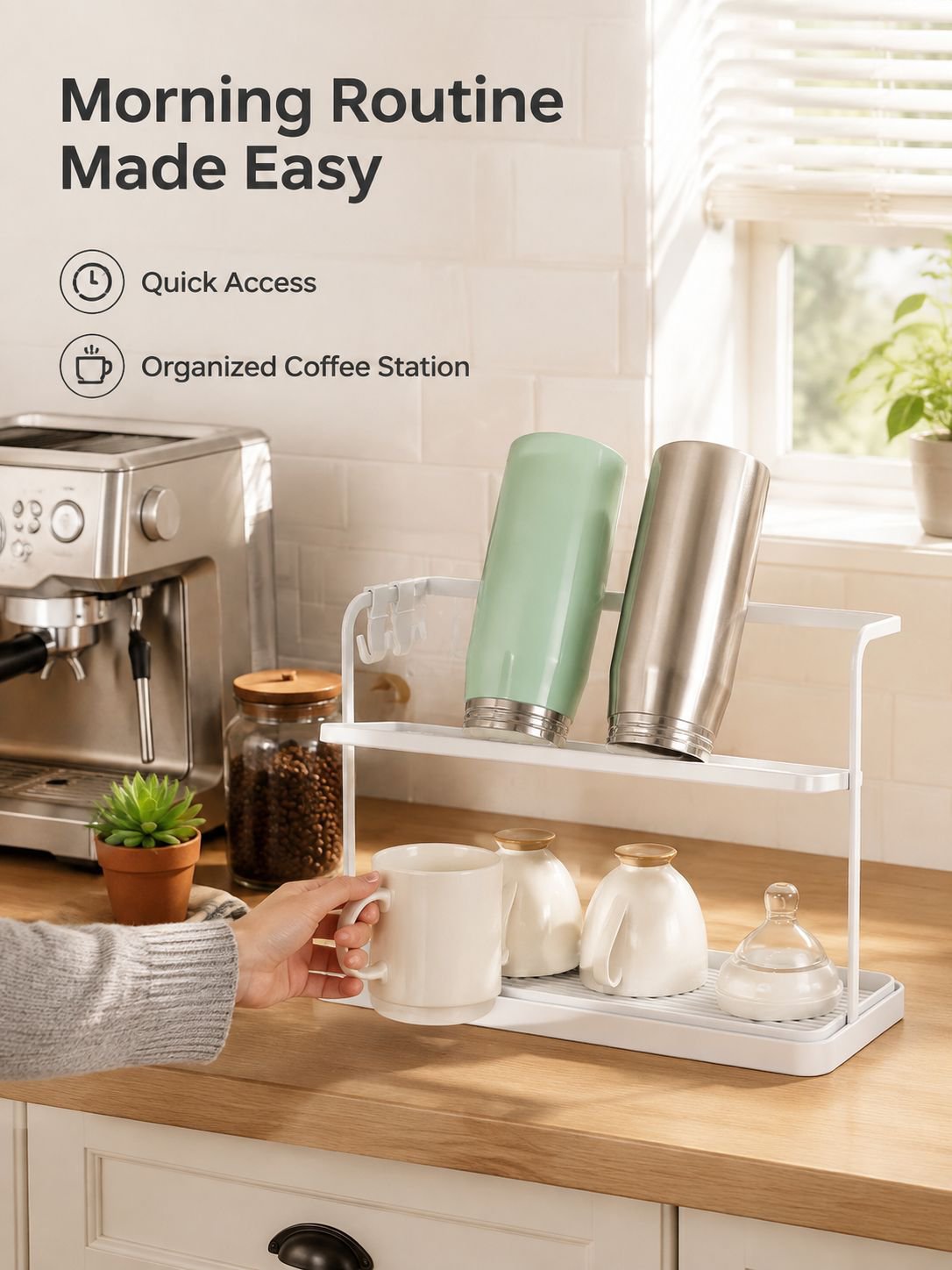 Double-layer water-cutting cup holder
