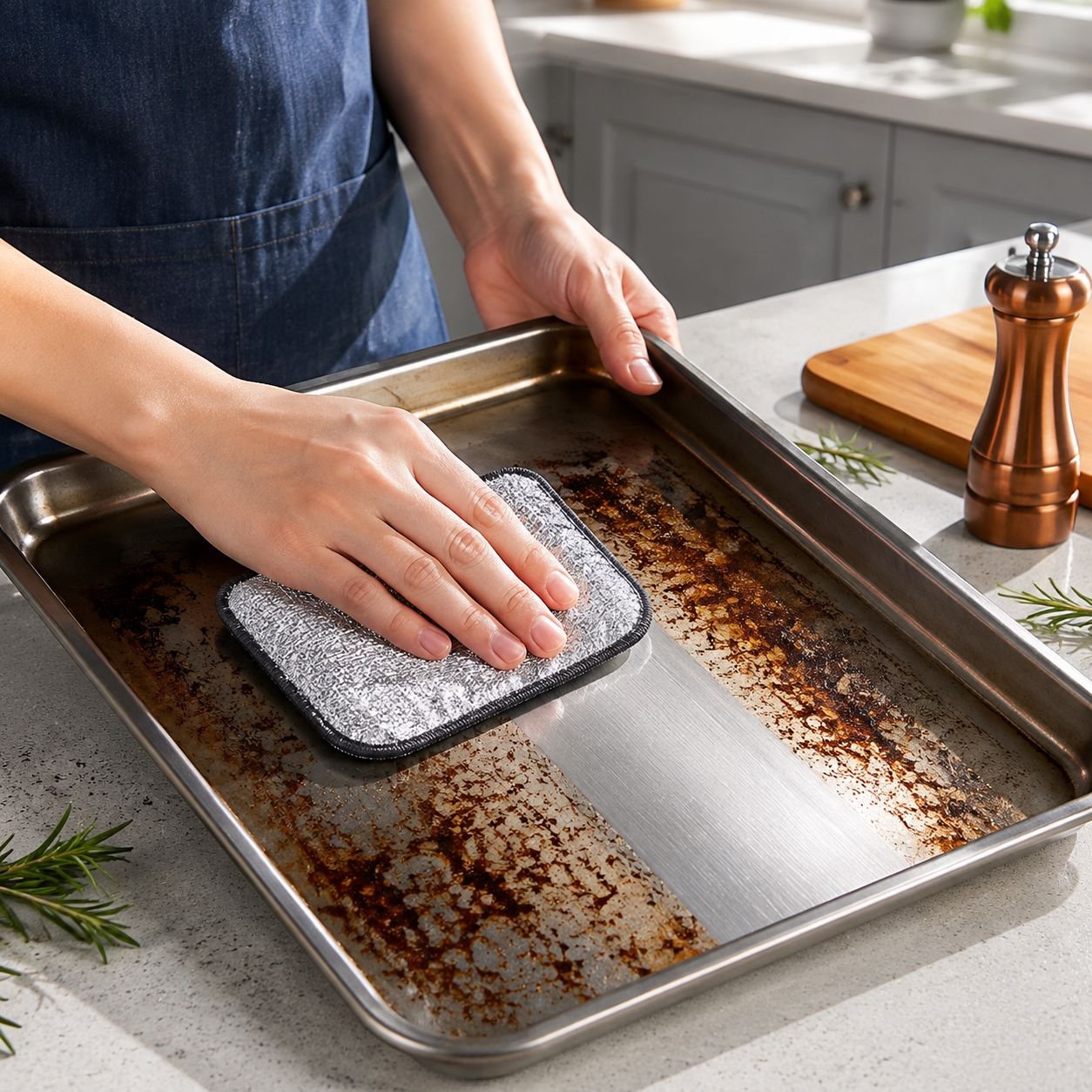 Double-layer highly absorbent kitchen cleaning rag