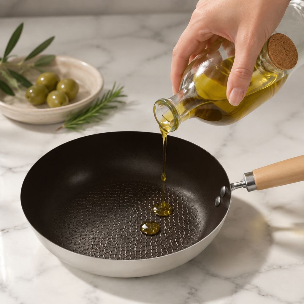 Sartén pequeña con mango ergonómico