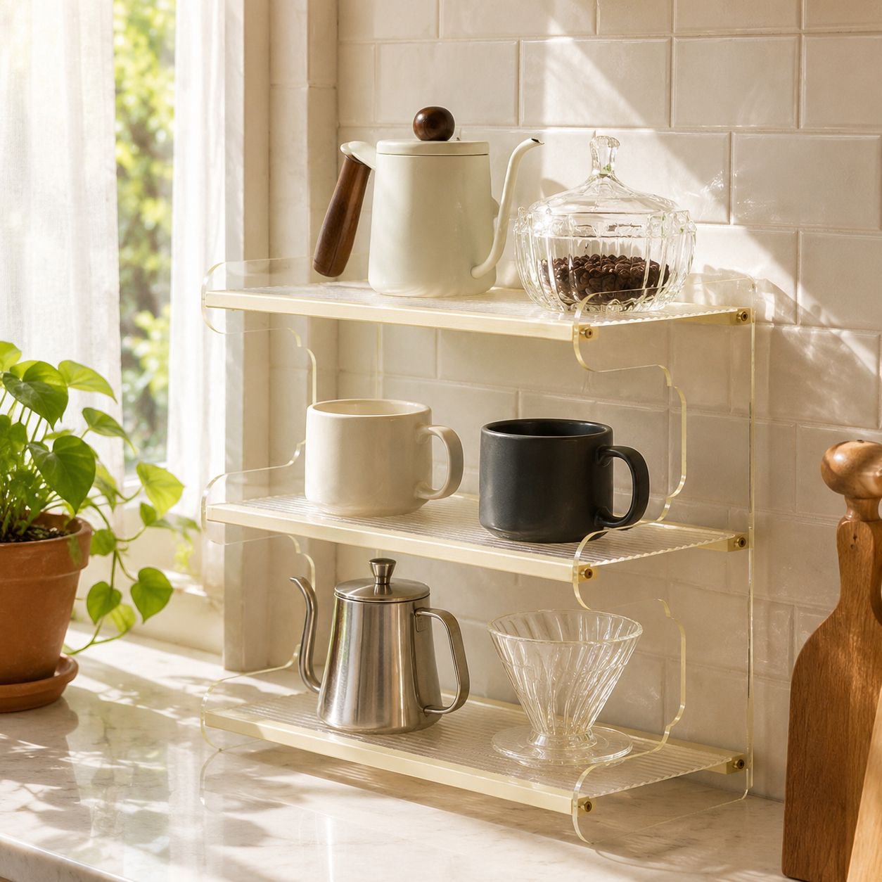 Desktop storage rack household table storage rack dining table organizer desk multi-layer bookshelf 