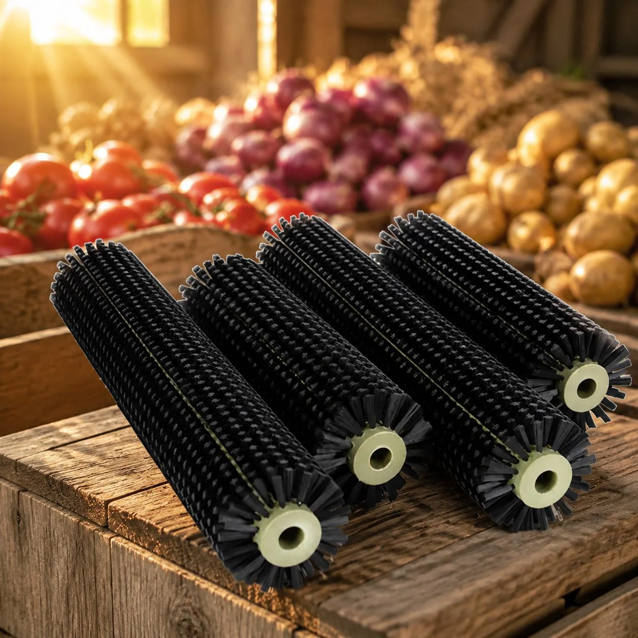 Rodillo Limpiador Agrícola para Frutas y Verduras 