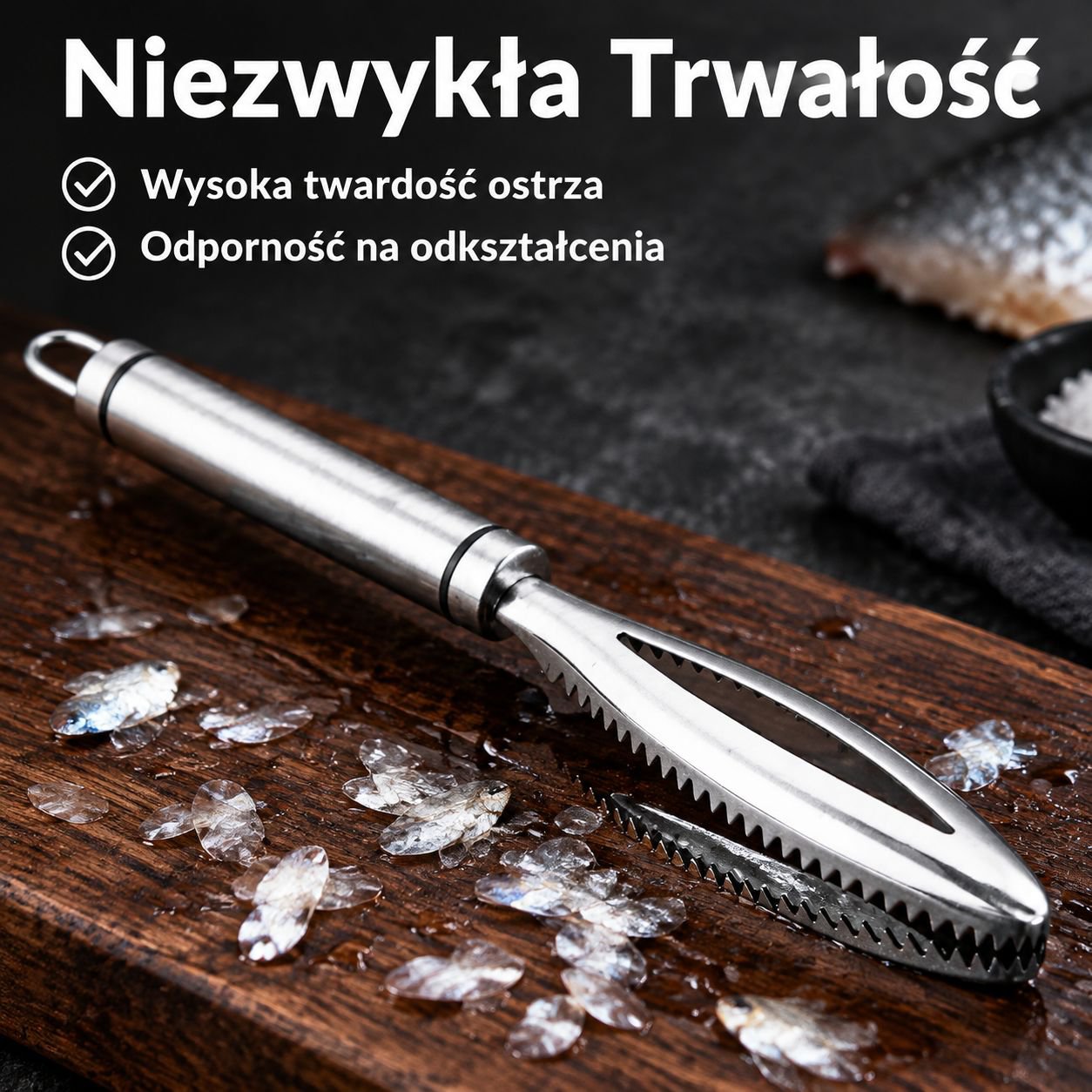 Skrobak do ryb ze stali nierdzewnej