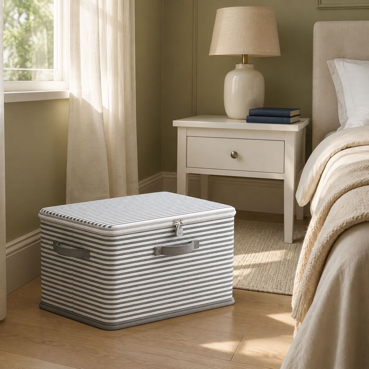 Collapsible Storage Box with Combination Lock for Home