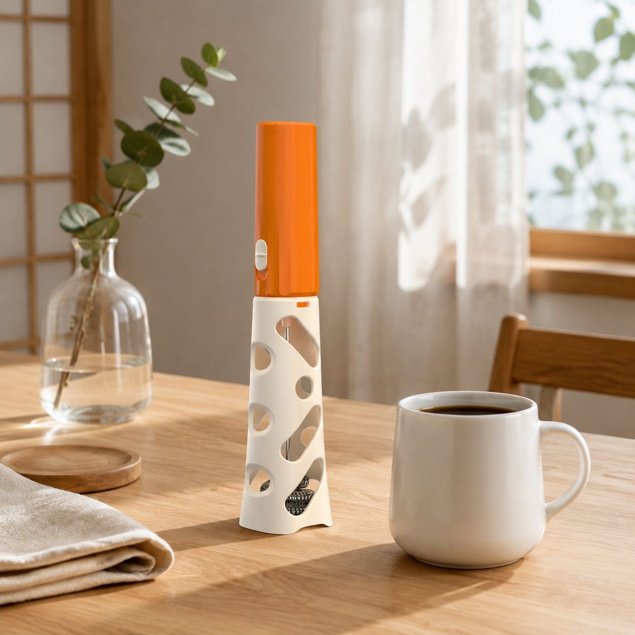 家庭用電動コーヒー泡立て器／ミルク泡立て器／攪拌器、ハンズフリーミルク泡立て器／攪拌器。