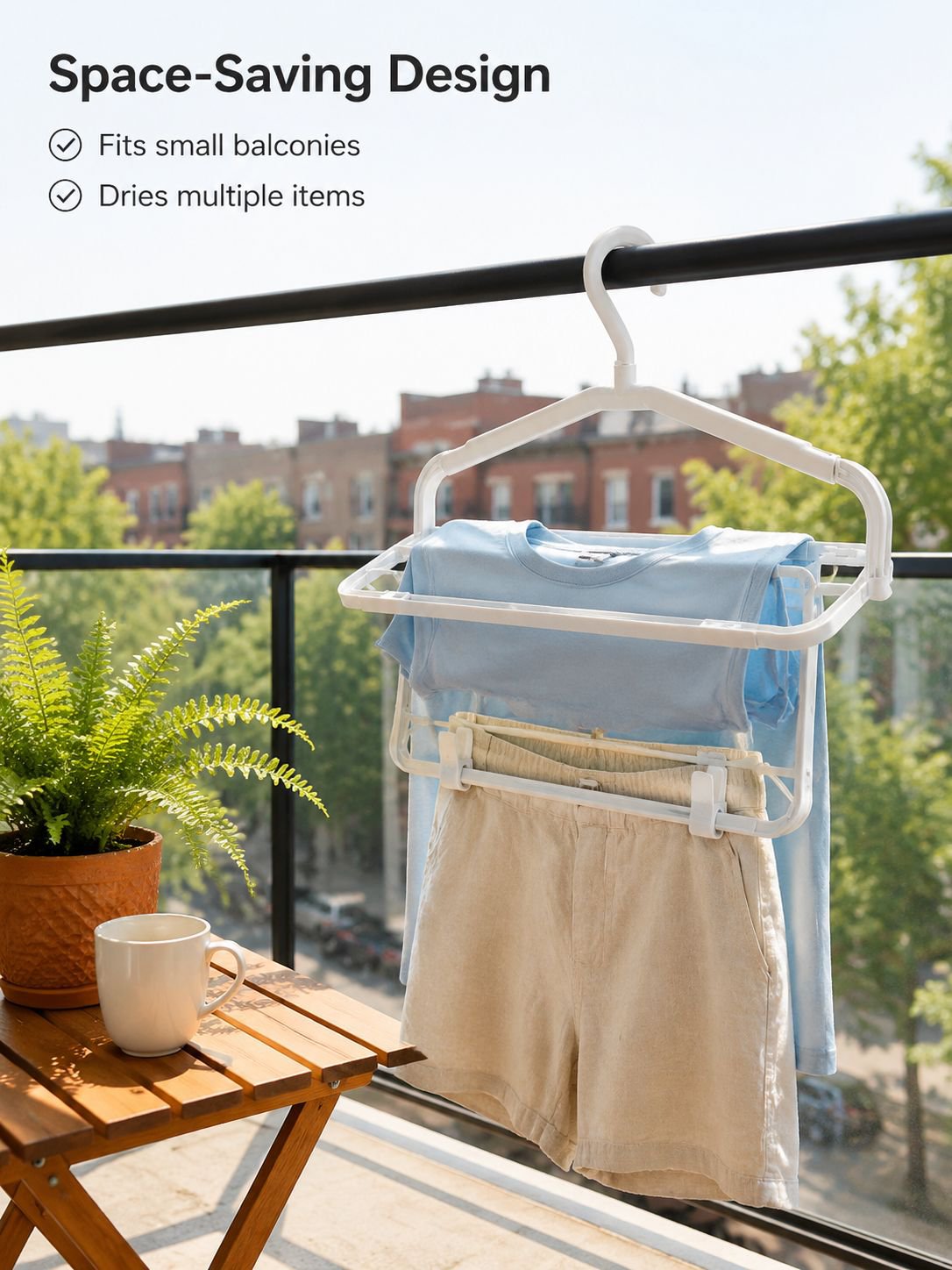 Multifunctional foldable clothes rack