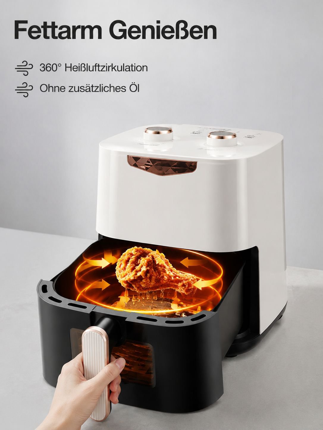 Große elektrische Fritteuse mit Mehrfachfunktion