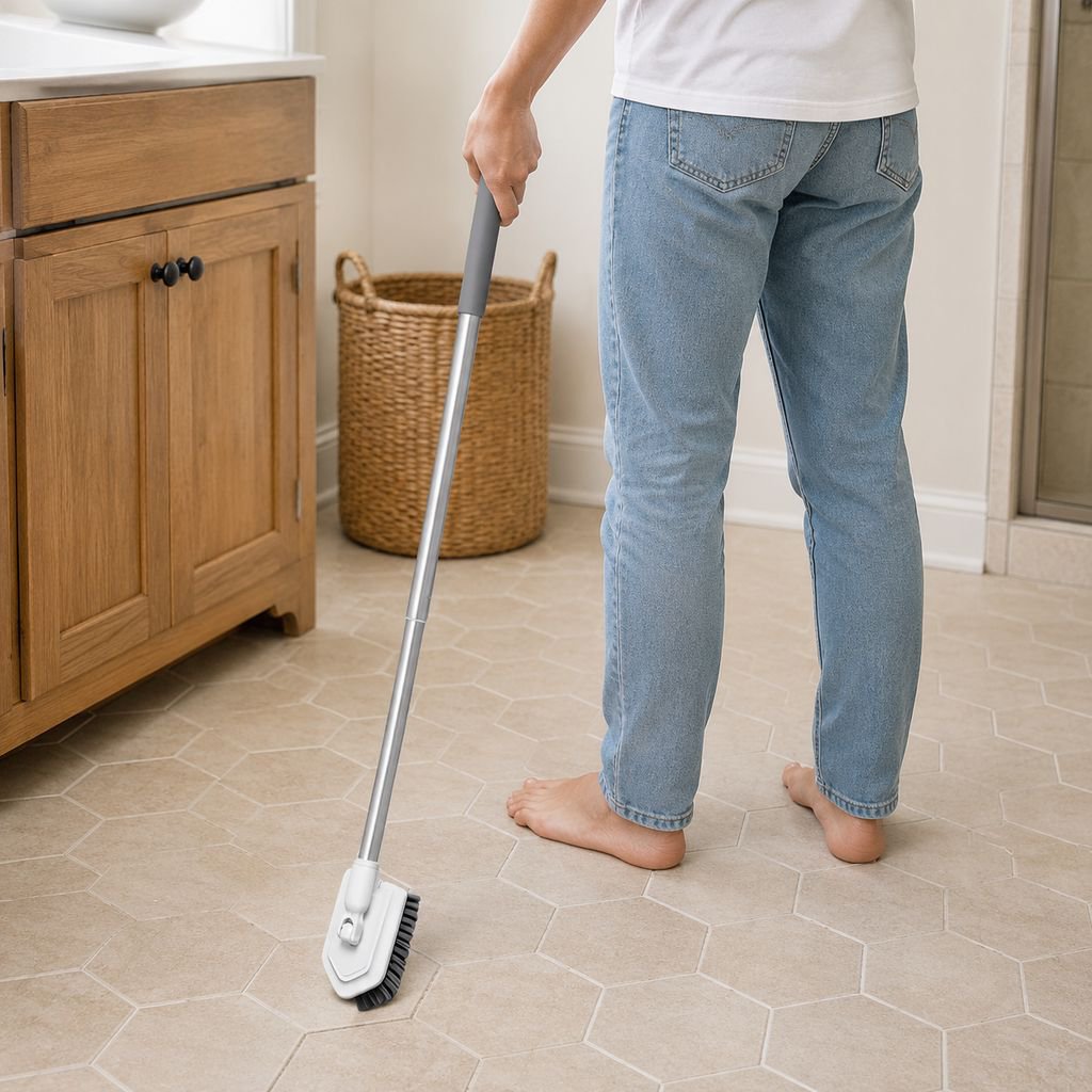 Extended Handle Hard Bristle Floor Scrub Brush