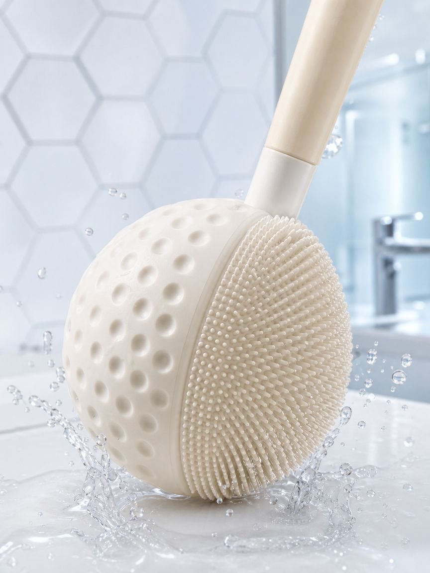 Close-up of the dual-sided brush head