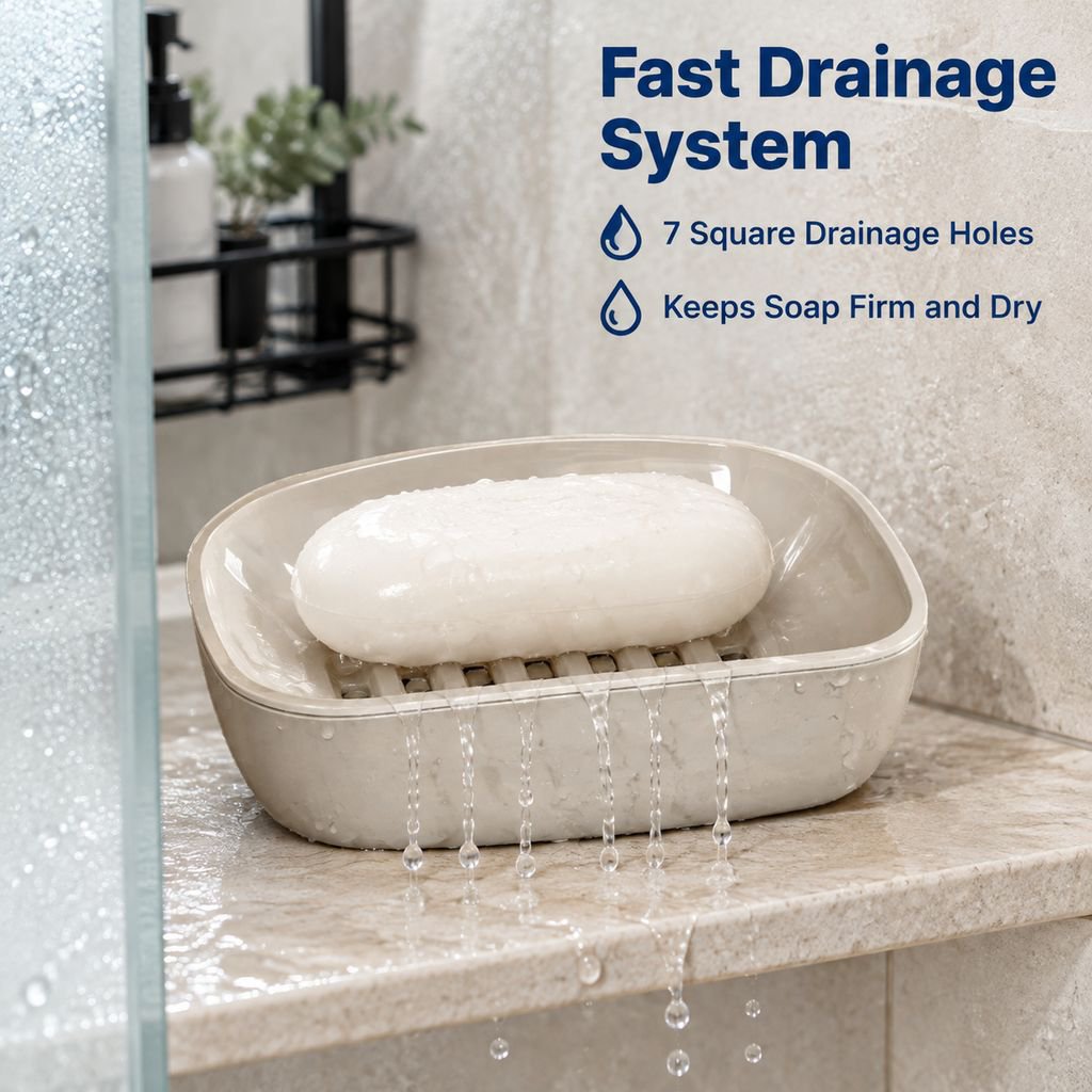 Soap Box for Home Bathroom, Draining Soap Holder