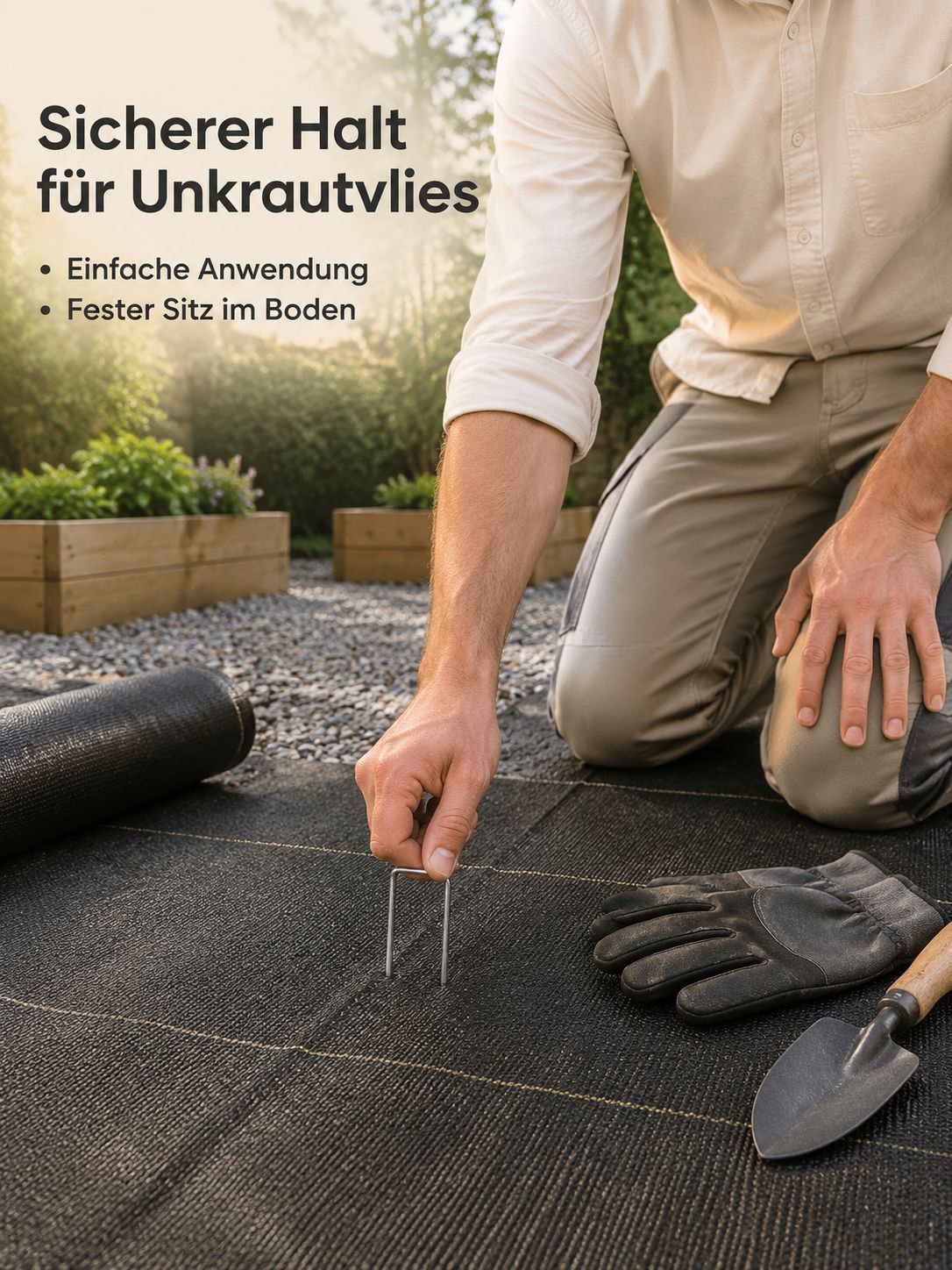 U-förmige Erdanker für Unkrautvlies, Garten Metallhaken