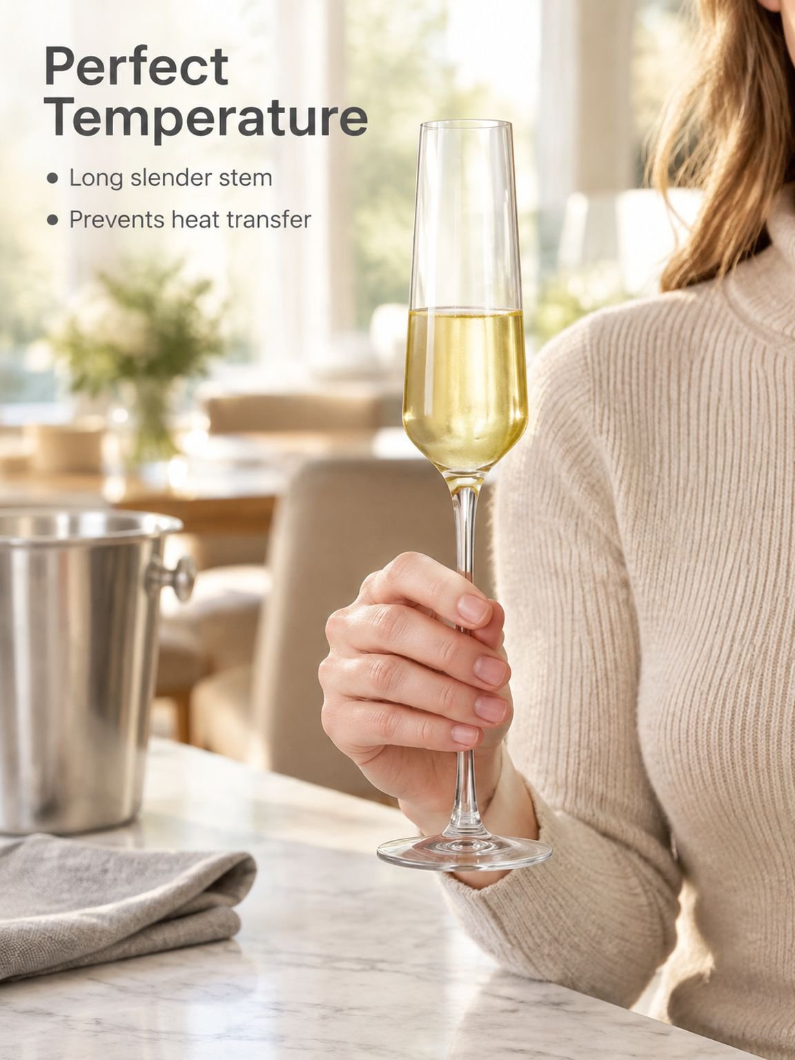Champagne flute goblet for weddings and celebrations