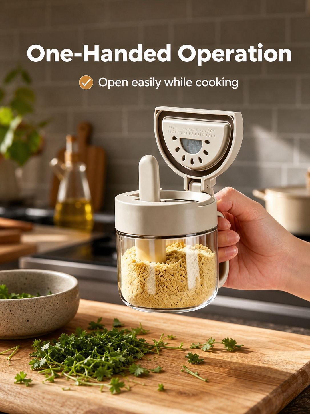 Sealed High Temperature Resistant Glass Spice Jar