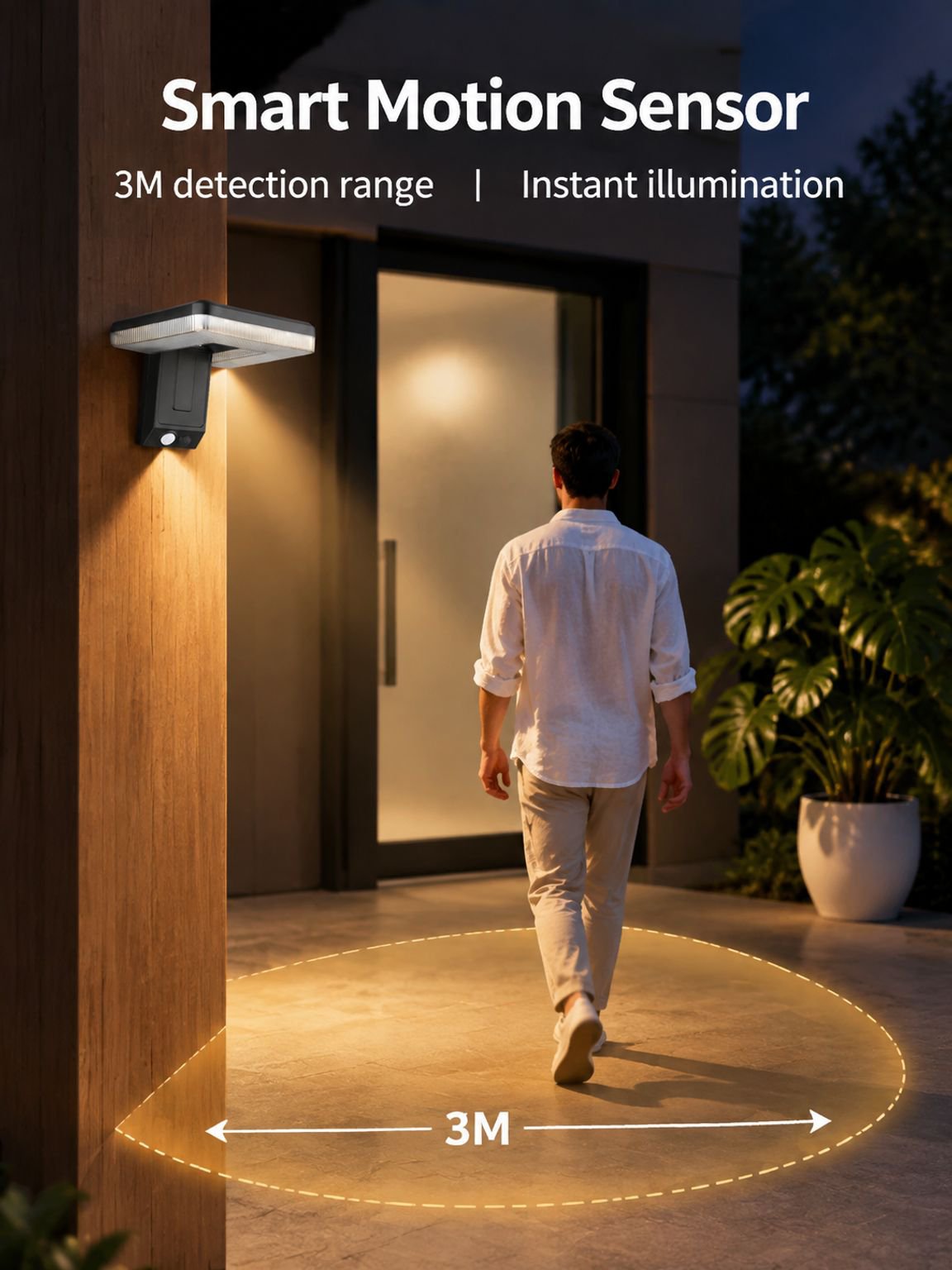 Villa Solar Smart Sensor Wall Light