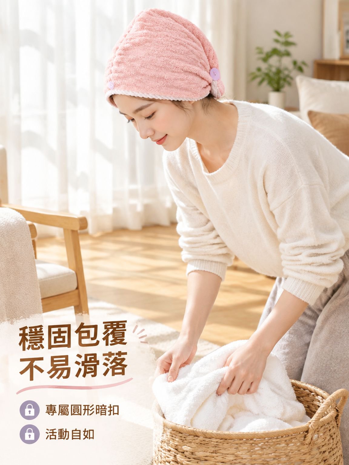 幹發帽女珊瑚絨加厚吸水速幹毛巾