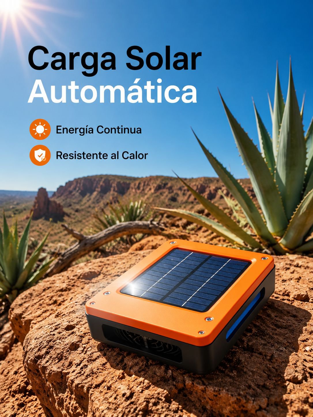 Ventilador Solar Portátil para Exteriores