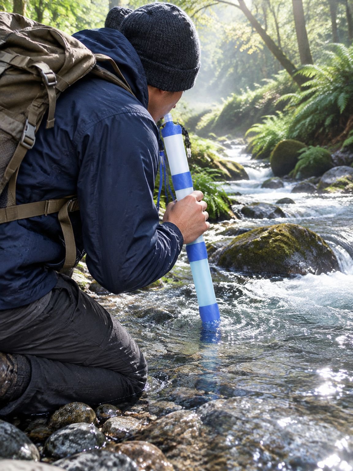 Purificateur d’eau portable Filtre à eau pour camping et randonnée