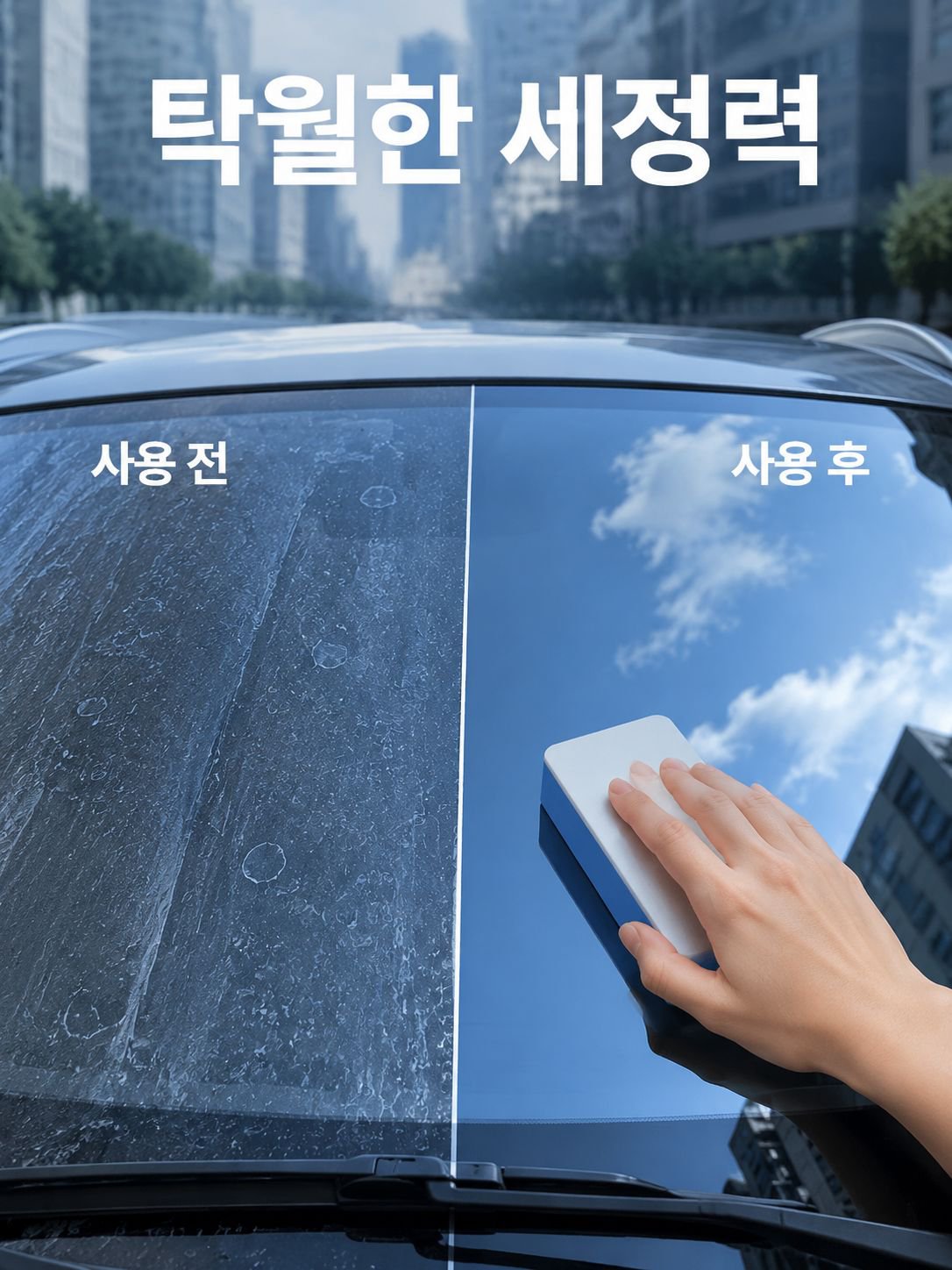 차와 개구리 유리 연마액 딥 클렌징 오일 필름 코팅 오일 필름 폴리싱