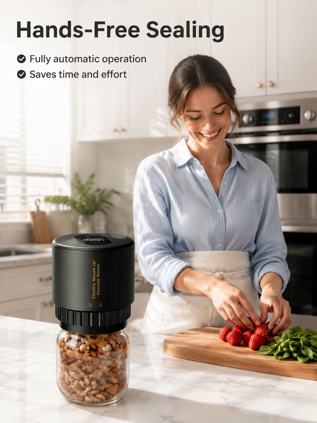 New Mason jar sealing machine, fully automatic small household food preservation machine, vacuum sea