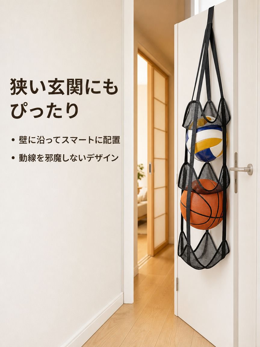 ボール収納用吊り下げバッグ