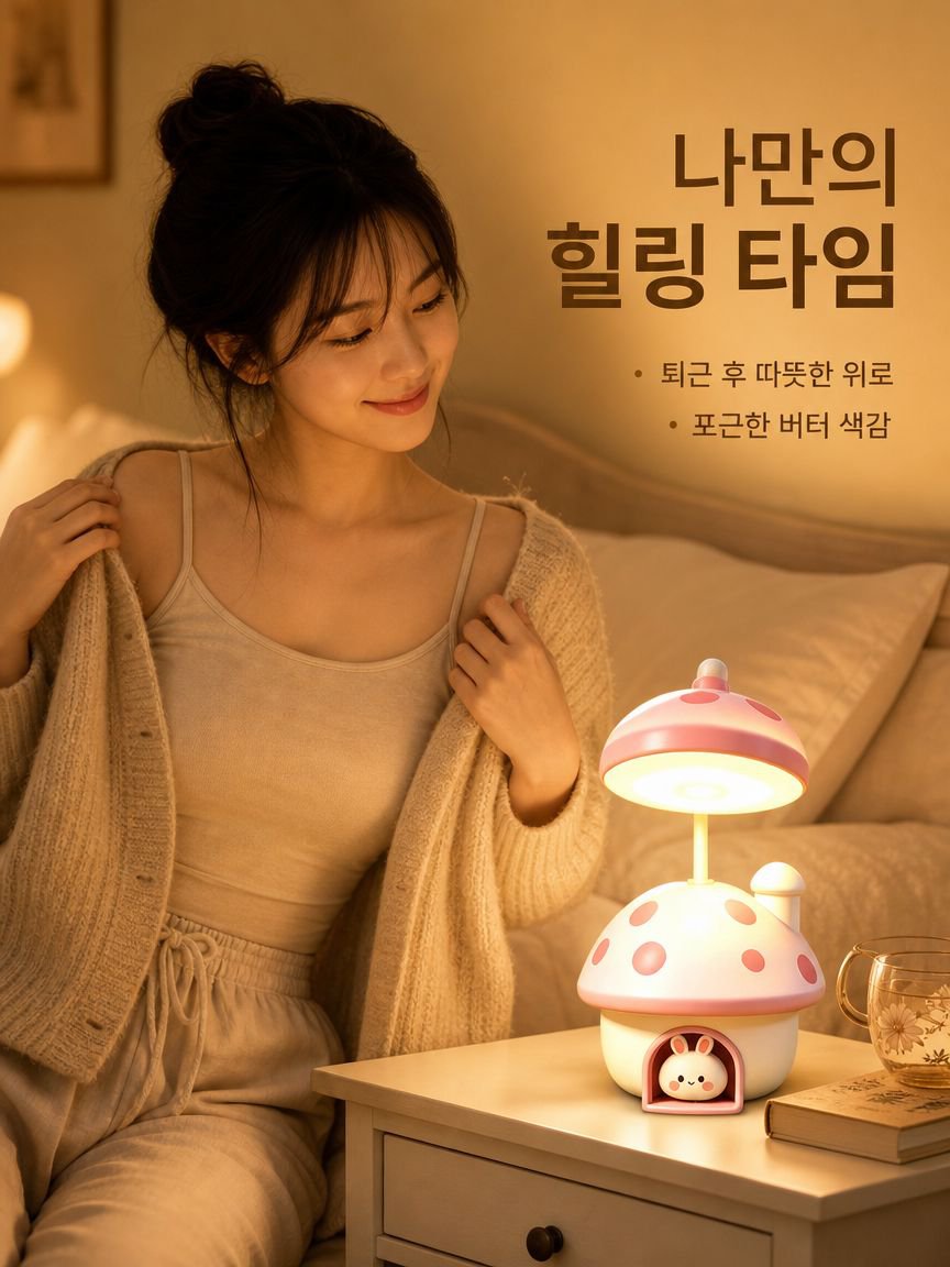 USB 충전식 귀여운 토끼 무드등
