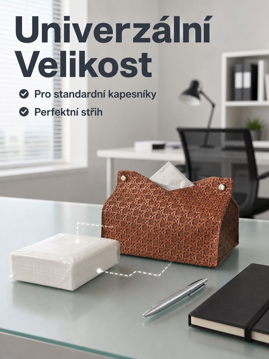 Luxusní tkaná krabička na papírové kapesníky