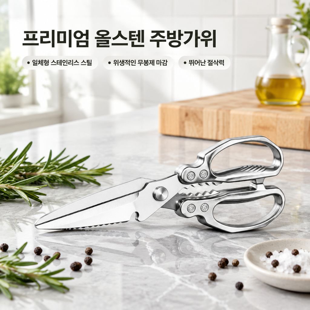 독일 스테인리스 주방가위 다목적 강력 닭뼈가위 음식 조리가위