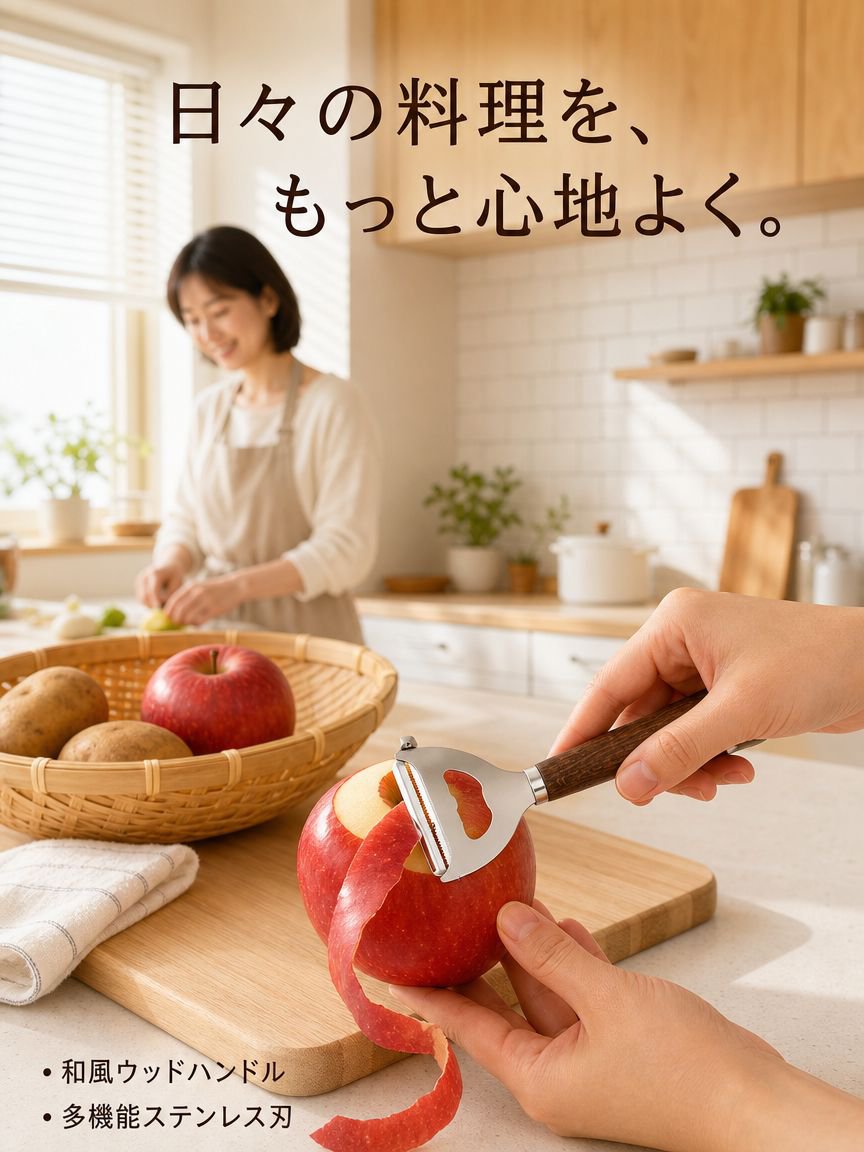 キッチン用ステンレス製ピーラー