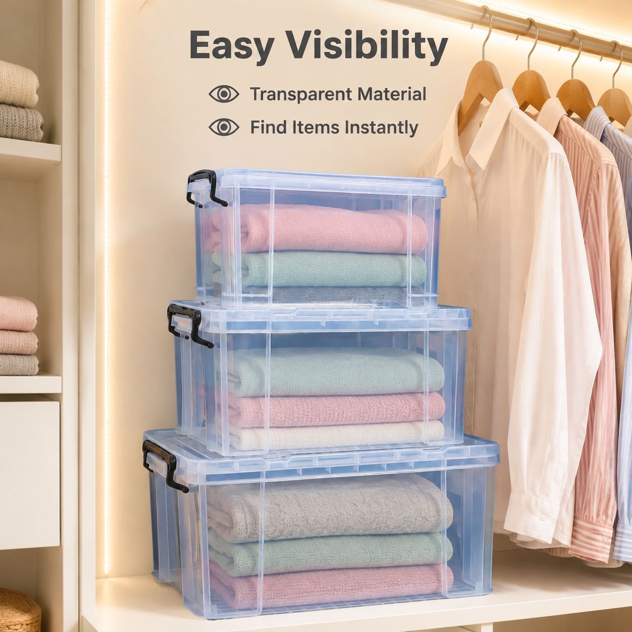 Plastic Transparent Right-Angle Storage Box