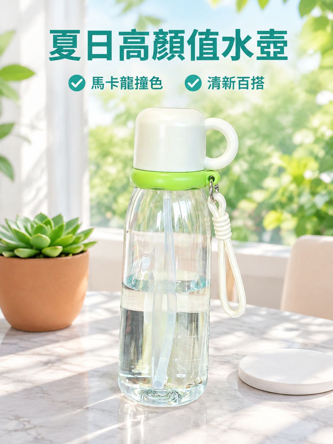 便攜吸管運動水壺