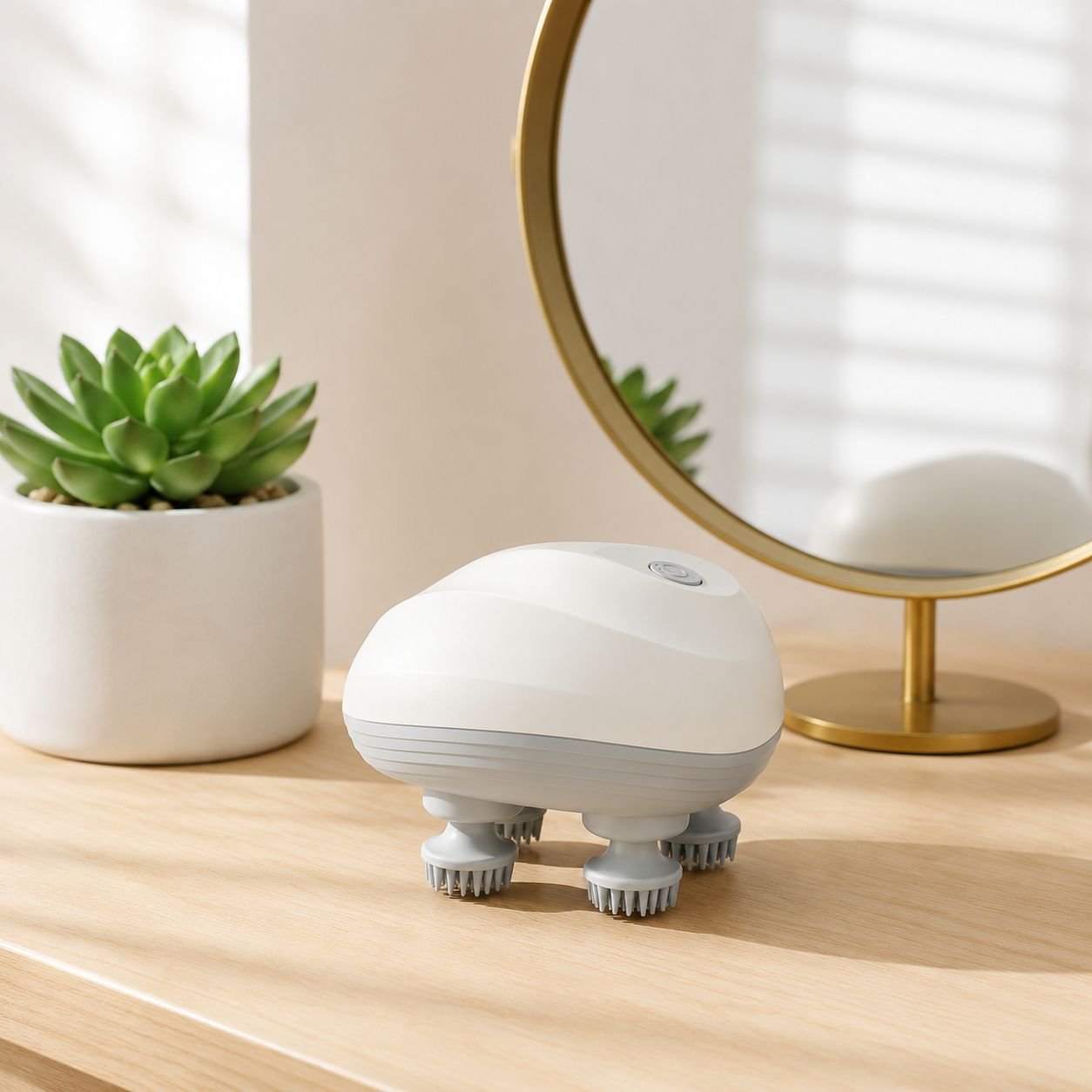 Mini masajeador de cabeza inteligente, masajeador eléctrico impermeable, fisioterapia, amasado, arte