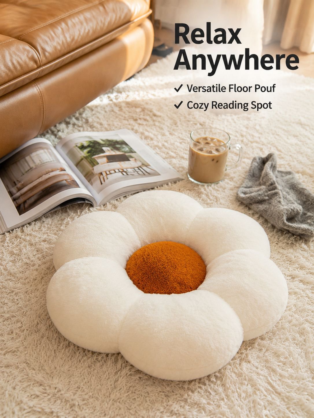 Cute and refreshing sunflower cushion