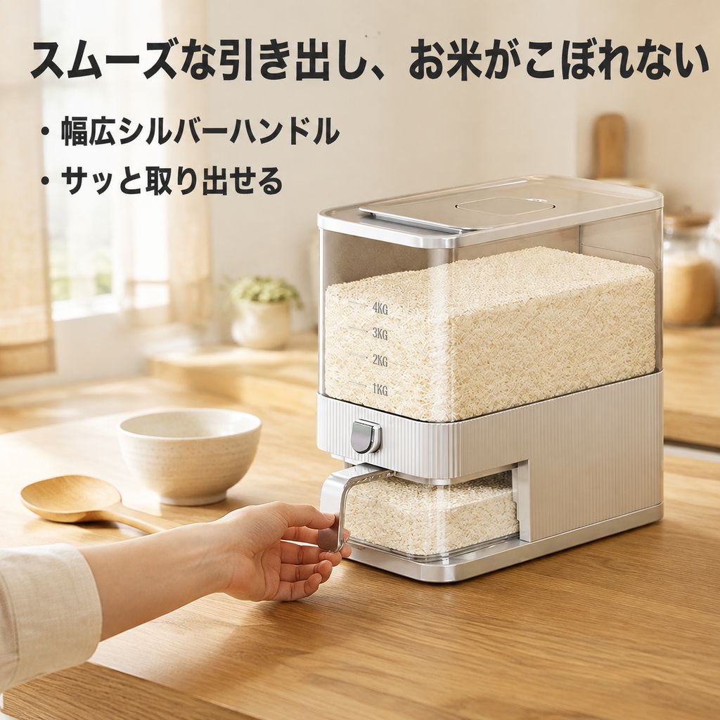 家庭用新型防虫防湿食品グレード密封米びつ