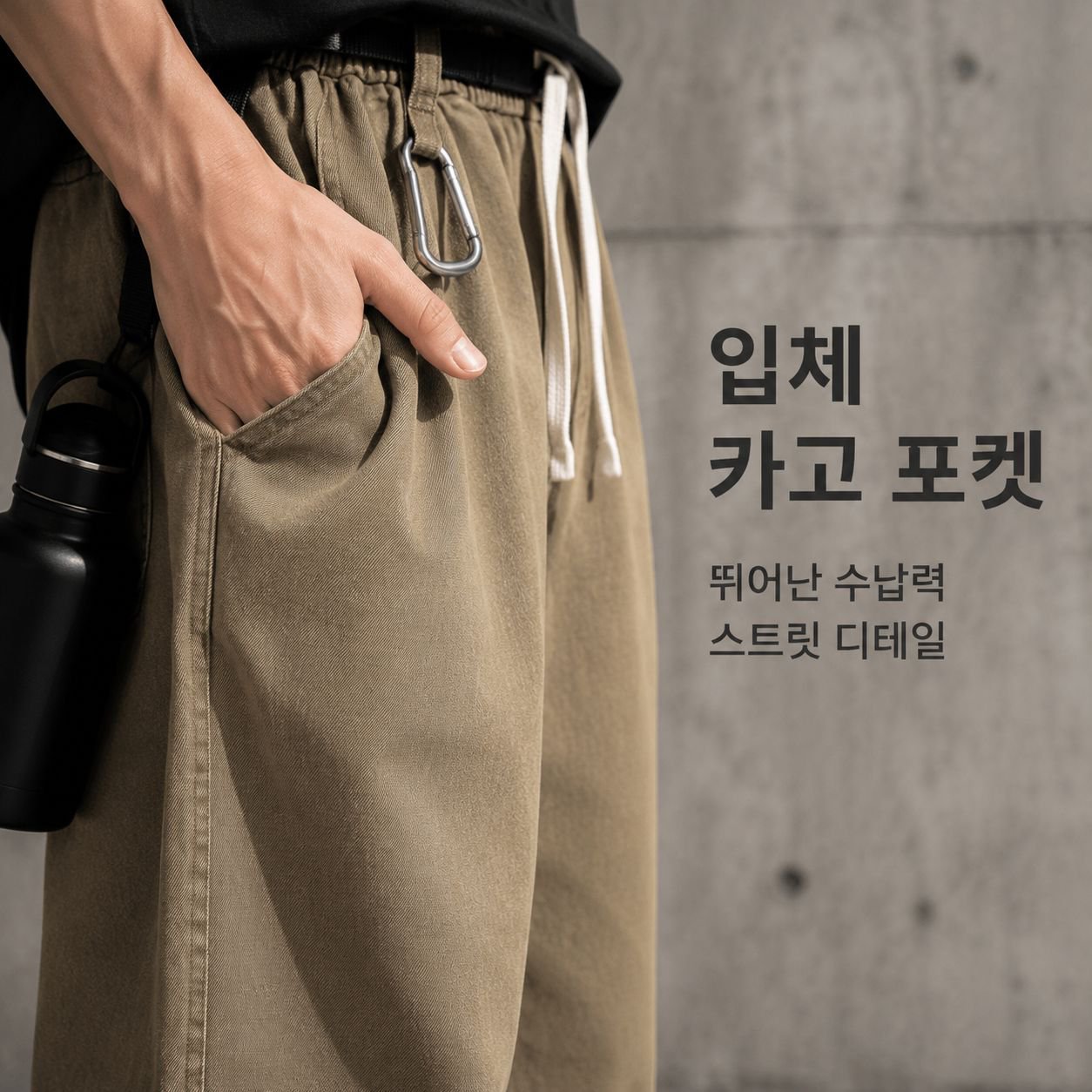 남자 워싱 면 캐주얼 일자 팬츠