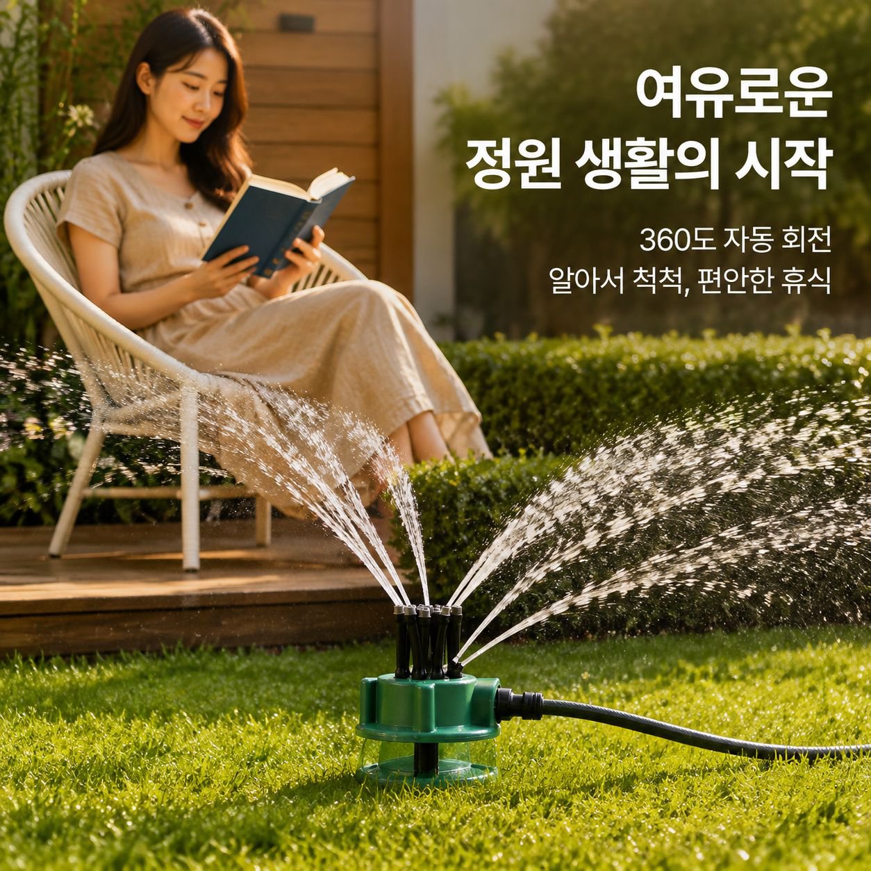 360도 자동 회전 정원용 스프링클러 헤드 도구