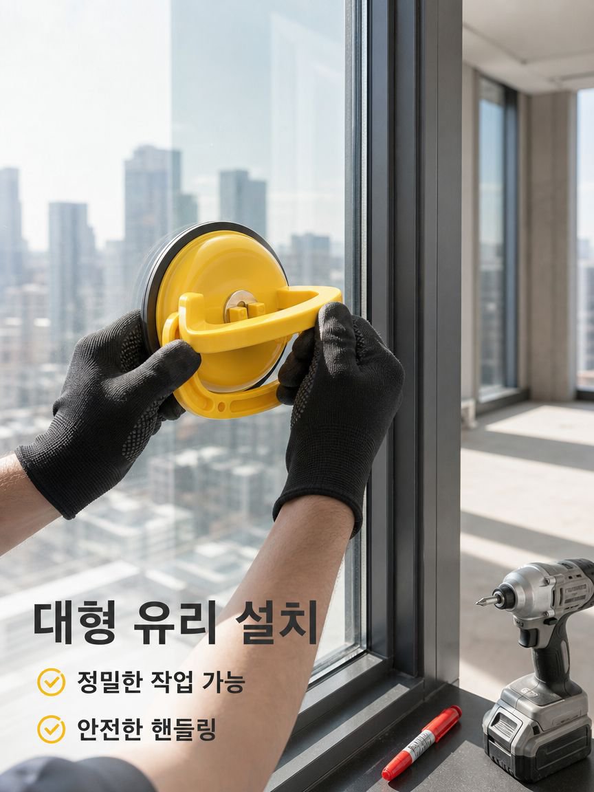 강화된 옐로블랙 빨판 강화 두꺼운 하중 미끄럼 방지 유리 타일 대리석 운반 빨판 업그레이드