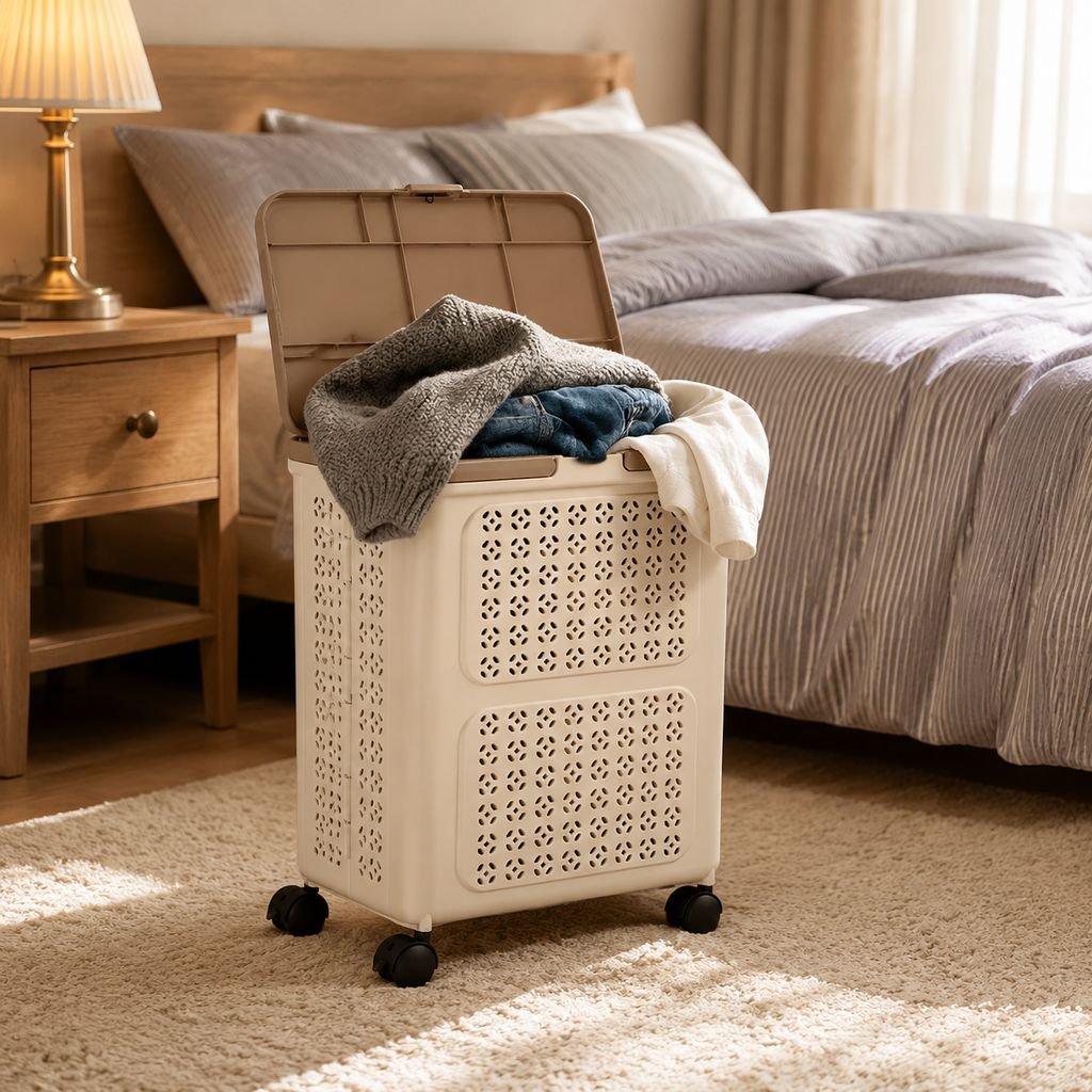 Gran capacidad del cesto de ropa para familias