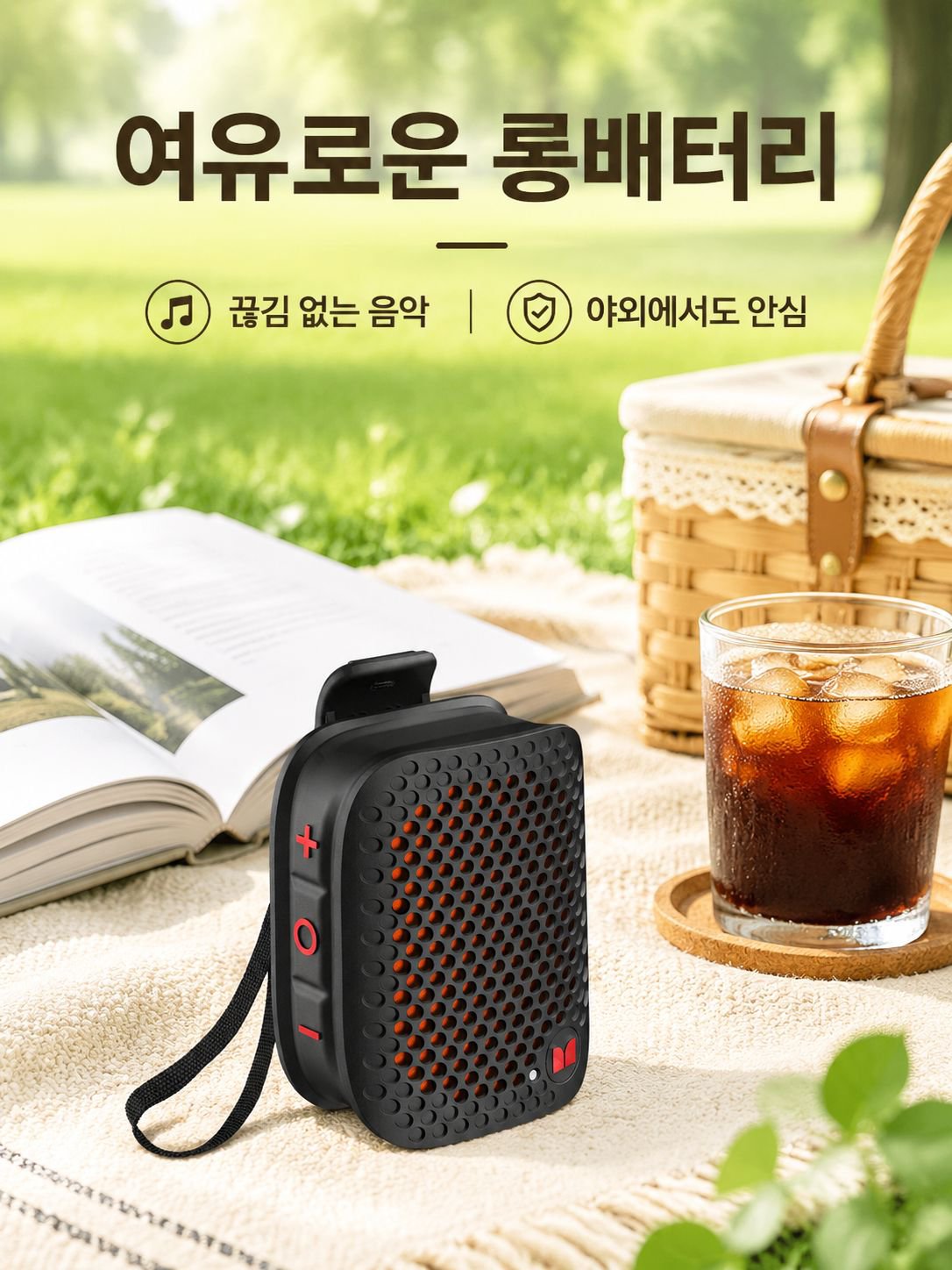 중저음 블루투스 미니 스피커 롱배터리 휴대용