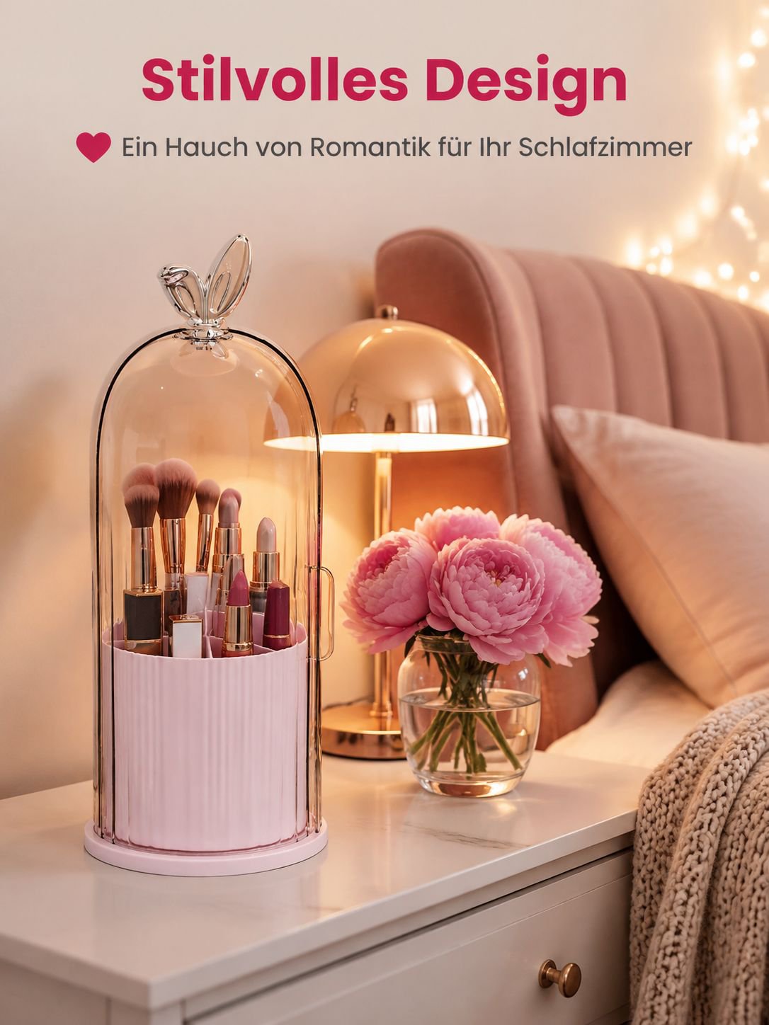 Großzügige Fächer für verschiedene Beauty-Produkte
