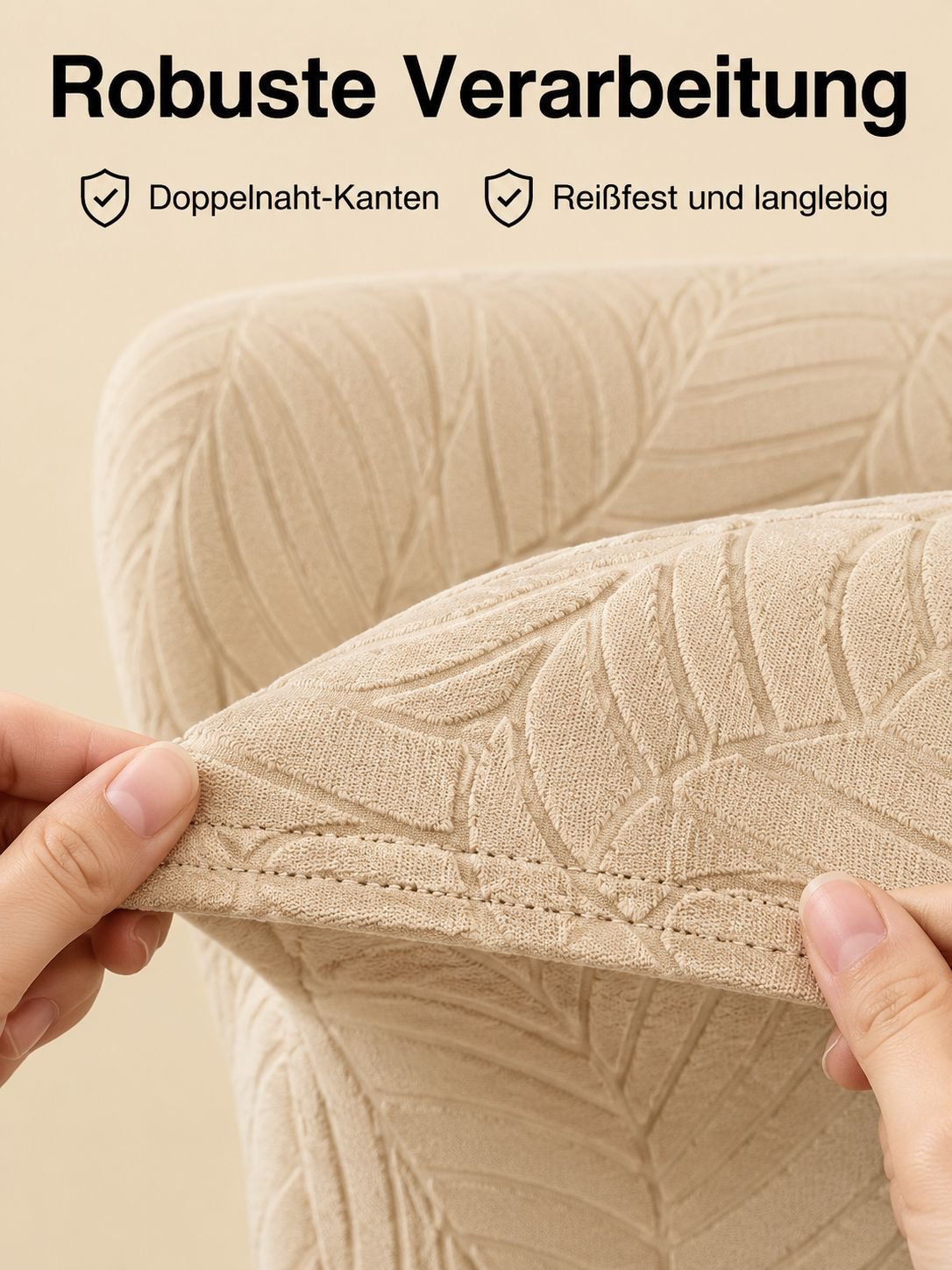 Waschbarer Sofabezug mit Blättermotiv
