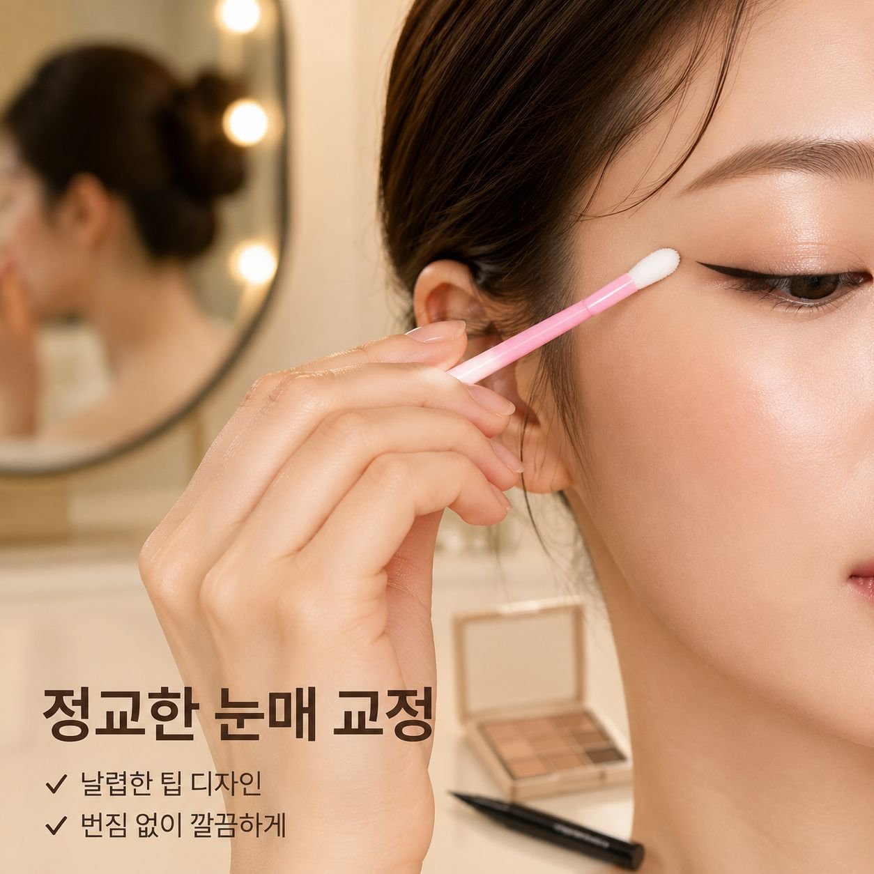 100개입 일회용 플록 메이크업 클렌징 스틱