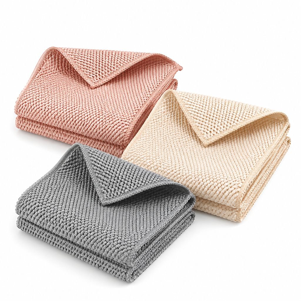 Kitchen Corn Texture Wiping Cloth, Powerful Scouring Pad, Absorbent Microfiber Rag